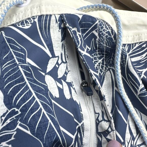 Johnnie-O Board Tiwi Board Short Swim Trunks Mens 2XL XXL Blue Floral Lined - Picture 13 of 15